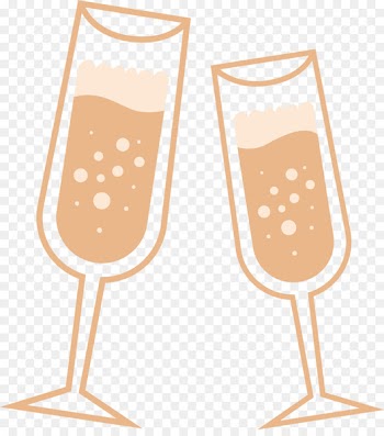 Champagne glass Wine glass Clip art - Cartoon champagne glass 