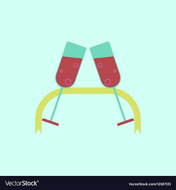 Champagne glasses and ribbon vector image