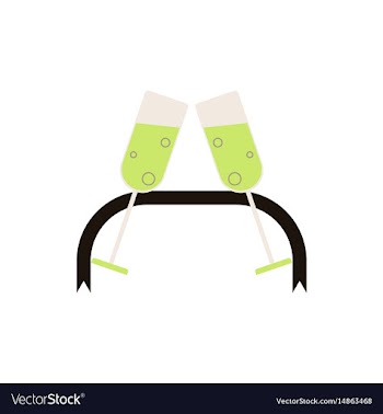 Champagne glasses and ribbon vector image