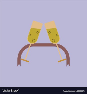 Champagne glasses and ribbon vector image