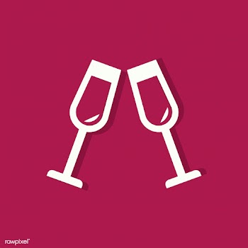 Champagne glasses Valentines day icon | Free stock vector - 425043