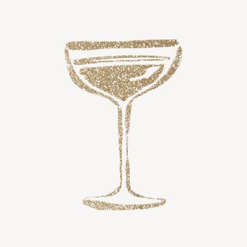 Champagne gold glitter, doodle illustration | Free Photo - rawpixel