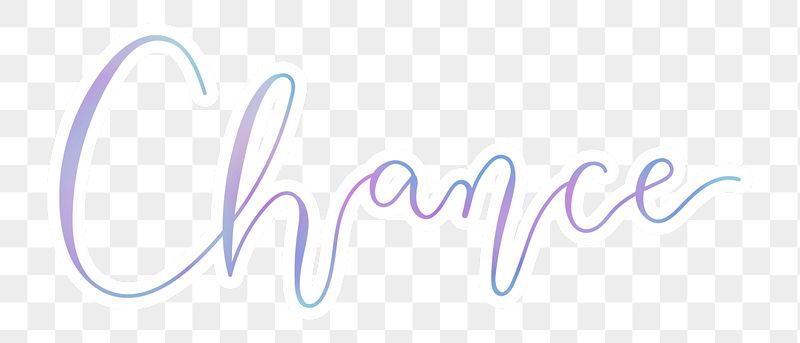 Chance png word sticker typography, | Free PNG - rawpixel