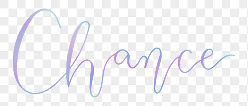 Chance png word sticker typography, | Free PNG - rawpixel