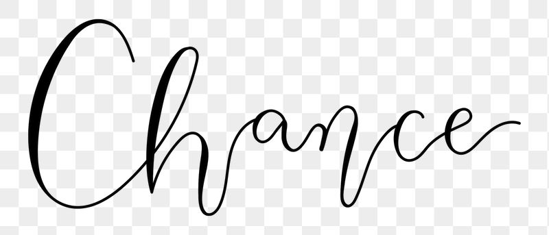 Chance png word sticker typography, | Free PNG - rawpixel