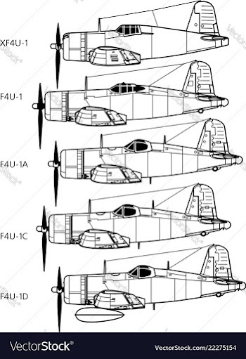 Chance vought f4u corsair vector image