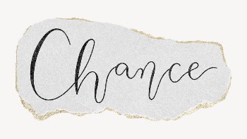 Chance word, ripped paper typography | Free PSD - rawpixel