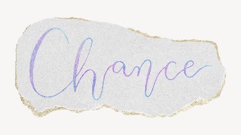 Chance word, ripped paper typography | Free PSD - rawpixel