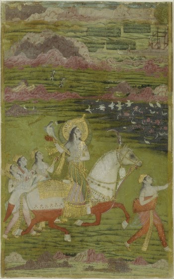 Chand Bibi Hawking with Attendants | Free Photo - rawpixel