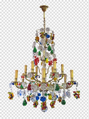 Chandelier Christmas ornament Christmas tree, crystal chandeliers transparent background PNG clipart