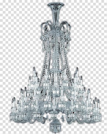 Chandelier Crystal Electric light Light fixture, Silver crystal lamp in kind promotion transparent background PNG clipart