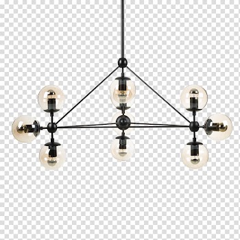 Chandelier Light fixture Furniture Modo Glass, chandelier transparent background PNG clipart