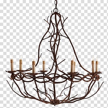 Chandelier Lighting Iron Light fixture Alpine Home Furnishings, chandelier transparent background PNG clipart