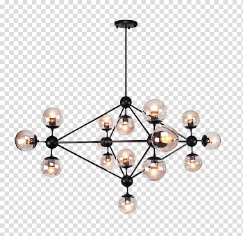 Chandelier Lighting Lamp Glass, light transparent background PNG clipart