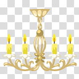 Chandelier , yellow lighted candle chandelier illustration transparent background PNG clipart