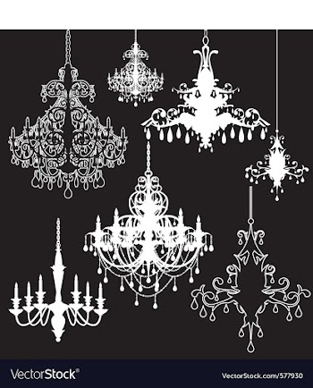 Chandeliers vector image