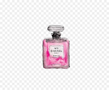 Chanel No. 5 Coco Mademoiselle Perfume - Painted pink Chanel perfume 
