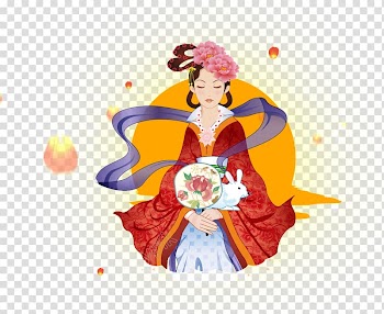 Chang'e Portable Network Graphics Mid-Autumn Festival Mama & Papa, festival material transparent background PNG clipart