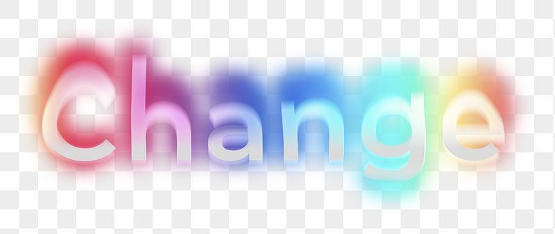 Change png word sticker, neon | Free PNG - rawpixel