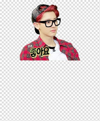 Chanyeol, man wearing black framed eyeglasses transparent background PNG clipart