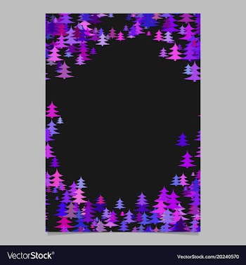 Chaotic christmas design pine tree card template vector image