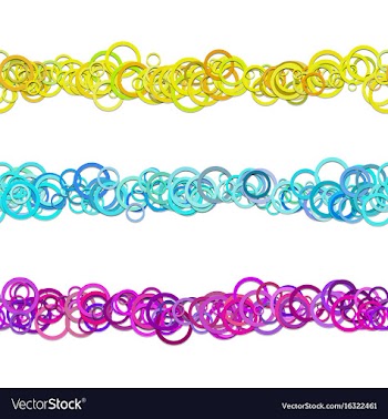 Chaotic circle pattern brochure separator line vector image