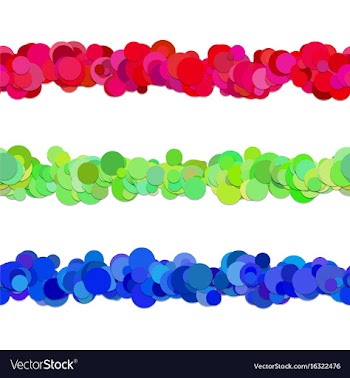 Chaotic dot pattern line separator design set vector image