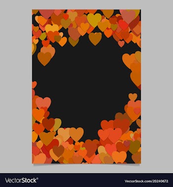 Chaotic heart page template design - valentines vector image