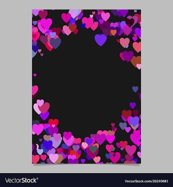 Chaotic heart page template design - valentines vector image