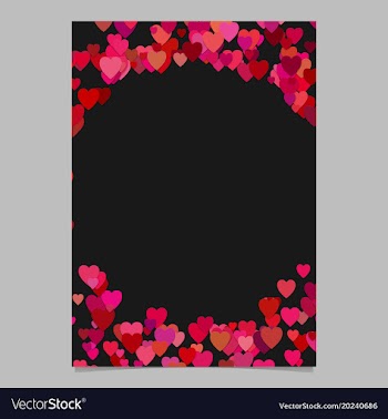 Chaotic heart page template design - valentines vector image