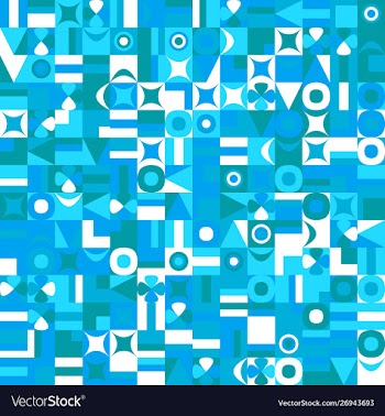 Chaotic random mosaic pattern background vector image