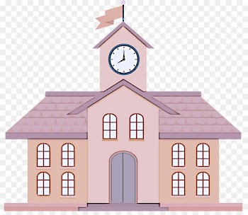 chapel pink clock church building