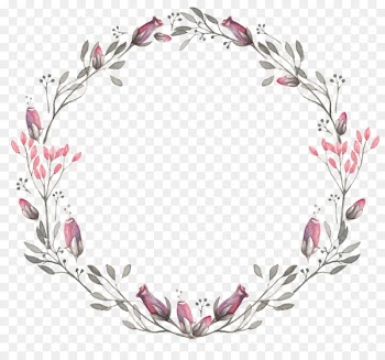 Chapters and verses of the Bible Wedding invitation Book of Lamentations Canvas print - Hand-painted flower garlands round 