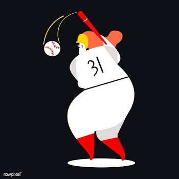 Character illustration of a baseball player | Free stock vector - 456592
