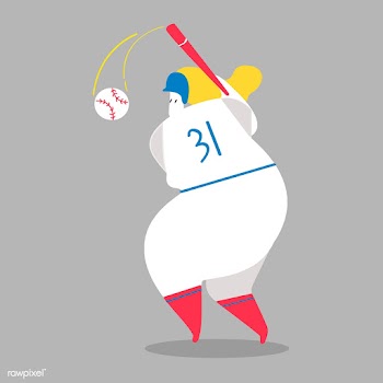 Character illustration of a baseball player | Free stock vector - 456613