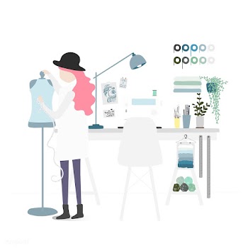 Character illustration of a fashion designer | Free stock vector - 384941