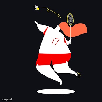 Character illustration of a female badminton .. | Free stock vector - 456595
