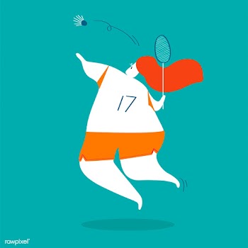 Character illustration of a female badminton .. | Free stock vector - 456619