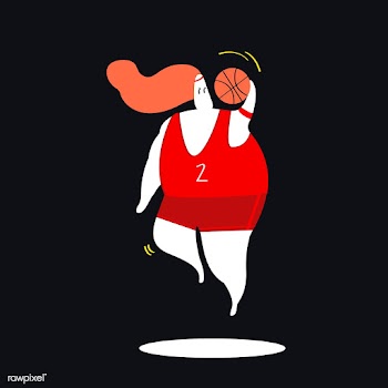 Character illustration of a female basketball.. | Free stock vector - 456607