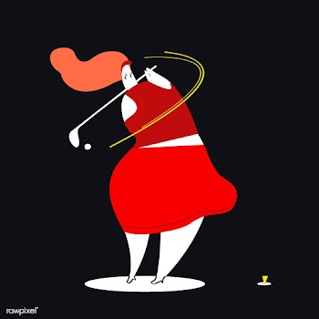 Character illustration of a female golf playe.. | Free stock vector - 456571