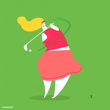 Character illustration of a female golf playe.. | Free stock vector - 456600