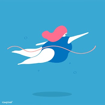 Character illustration of a female swimmer | Free stock vector - 456623