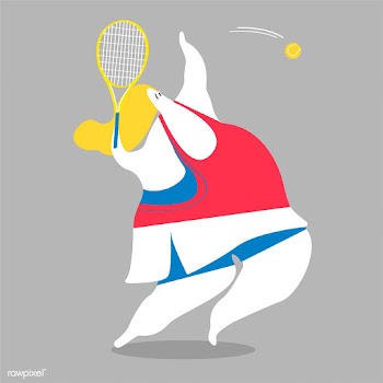 Character illustration of a female tennis pla.. | Free stock vector - 456569