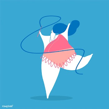 Character illustration of a gymnast woman | Free stock vector - 456574