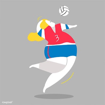 Character illustration of a volleyball player | Free stock vector - 456559