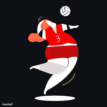 Character illustration of a volleyball player | Free stock vector - 456614