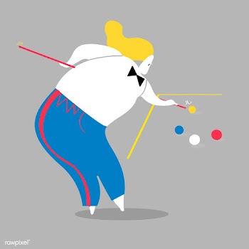 Character illustration of a woman playing bil.. | Free stock vector - 456575