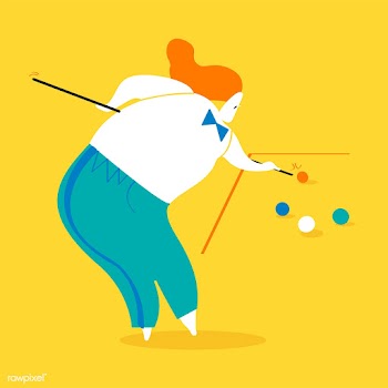 Character illustration of a woman playing bil.. | Free stock vector - 456606