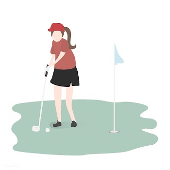 Character illustration of a woman playing gol.. | Free stock vector - 384947