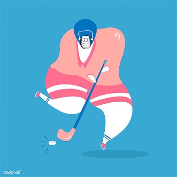 Character illustration of an ice hockey playe.. | Free stock vector - 456557